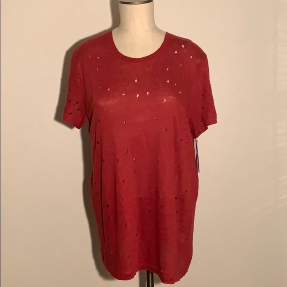 NWT IRO Distressed Destroyed Tee Shirt Top